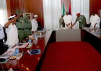 President Buhari Resumes, Meets With Security Chiefs