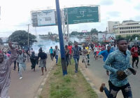 Police Disperse Protesting Students With Tear Gas