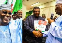 Atiku submits presidential nomination form to PDP head office, supporters clash