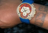 Davido shows off his newly acquired diamond encrusted wristwatch worth N90.2M